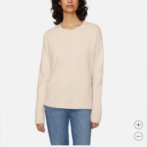 Legendary Outfitters Womens Sweater CreamCrewneck Long Sleeves Drop Shoulders